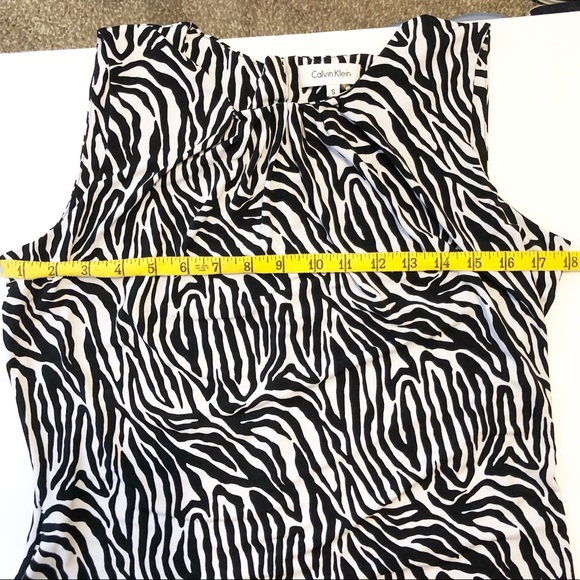 Calvin Klein Zebra Print Sleeveless Top S - Picture 6 of 7